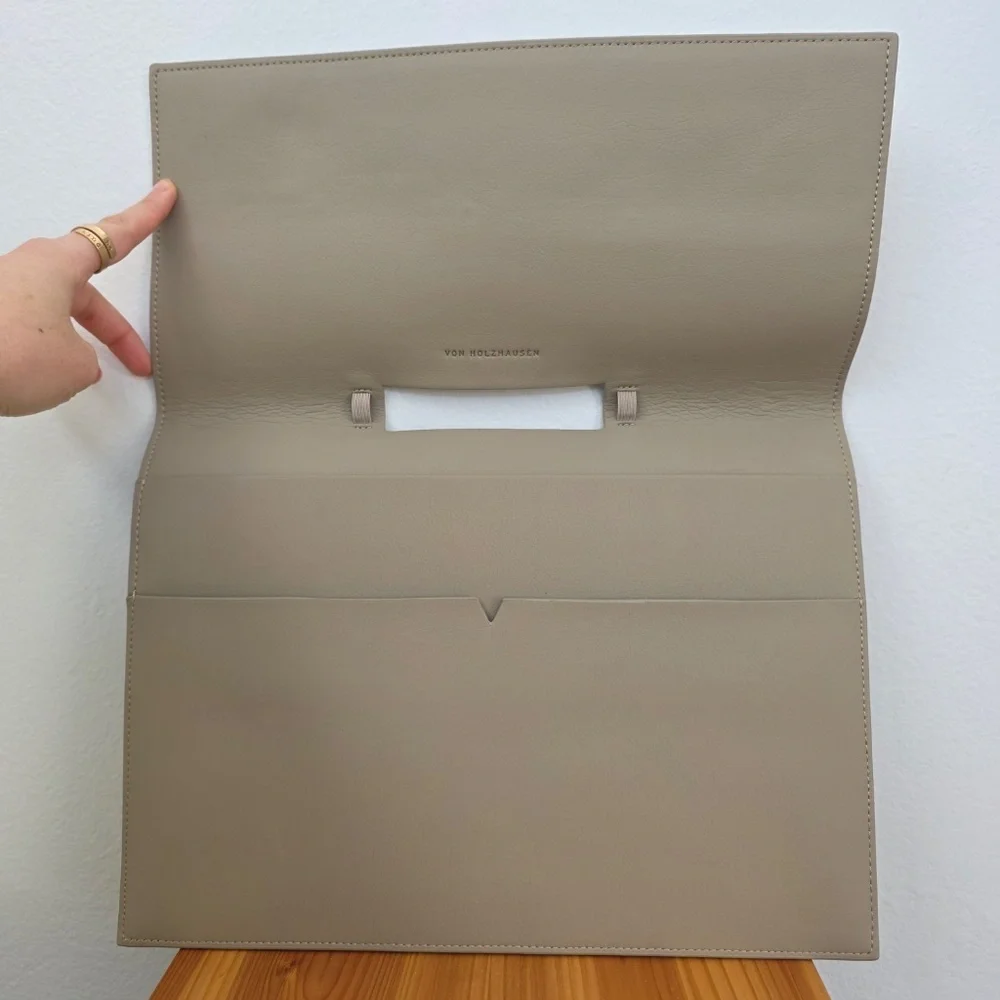 Von Holzhausen iPad Portfolio Leather Case 12.9 Inches - Stone